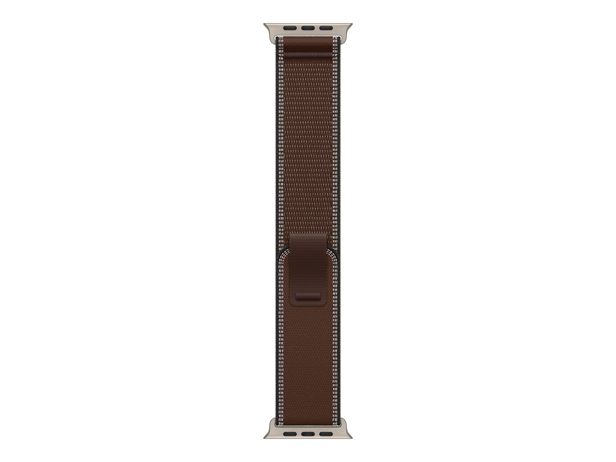 Apple 49mm Dark Umber Trail Loop | 90% recycled polyester, 100% recycled spandex, 90% recycled titanium, 60% recycled nylon | Brown