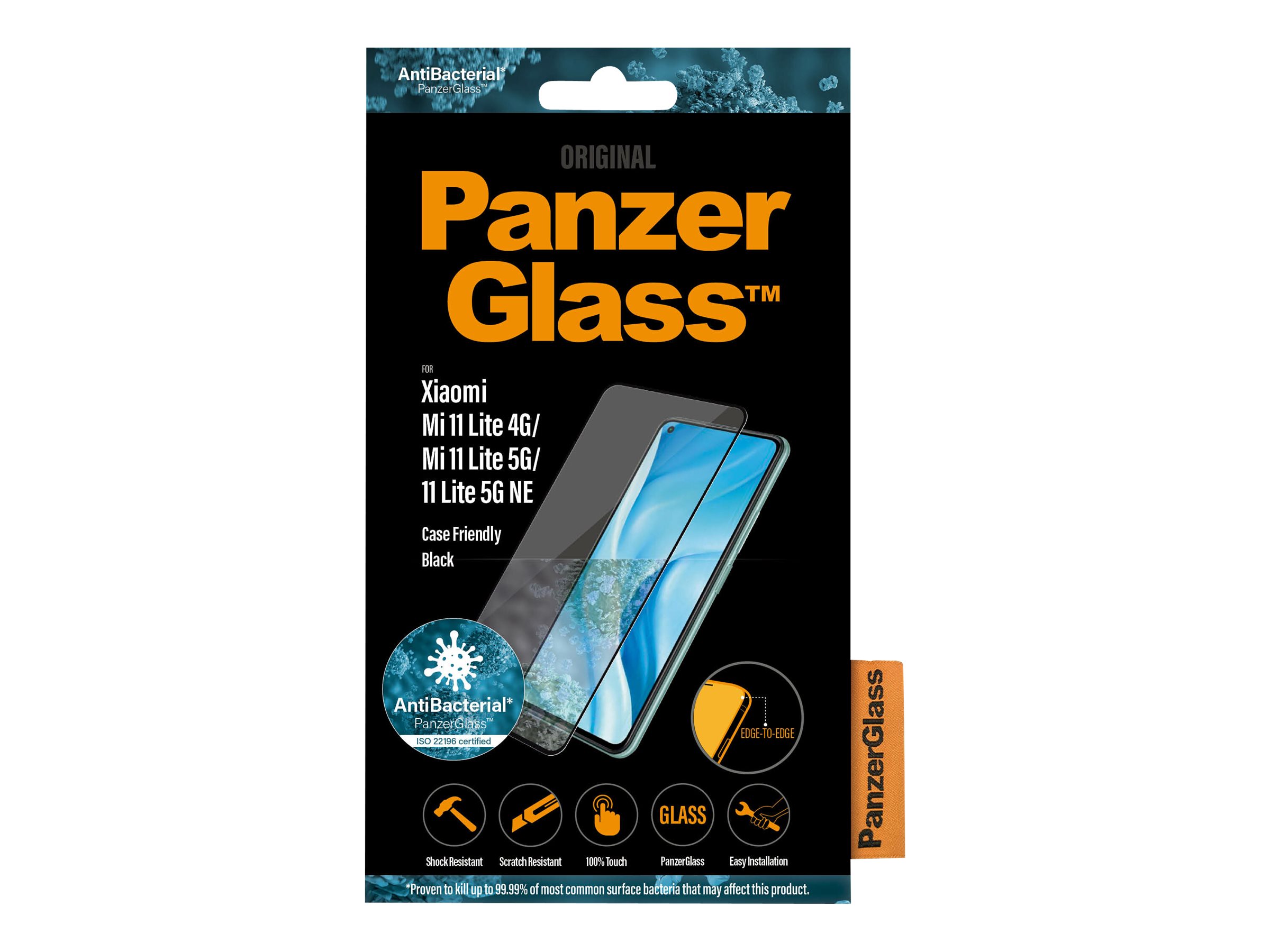 PanzerGlass | Screen protector | Xiaomi | Mi 11 Lite 4G/ 5G / 5G NE | Glass | Black | Protects the entire screen; Antibacterial glass; 100% touch; Shock absorbing - Image 13