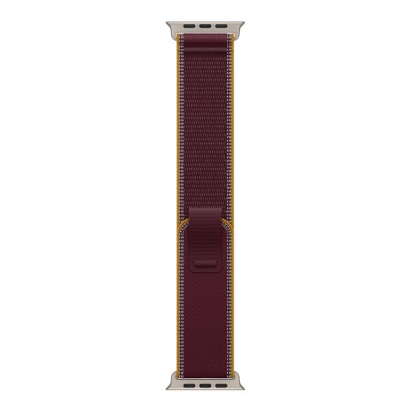 APPLE 49mm Burgundy Alpine Loop - Large - Natural Titanium Finish | Apple