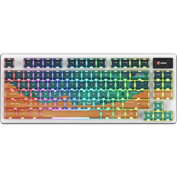 MSI FORGE GK600 TKL WIRELESS MARS | Gaming Keyboard | Wireless | US | Bluetooth | Wireless connection | Mechanical Linear