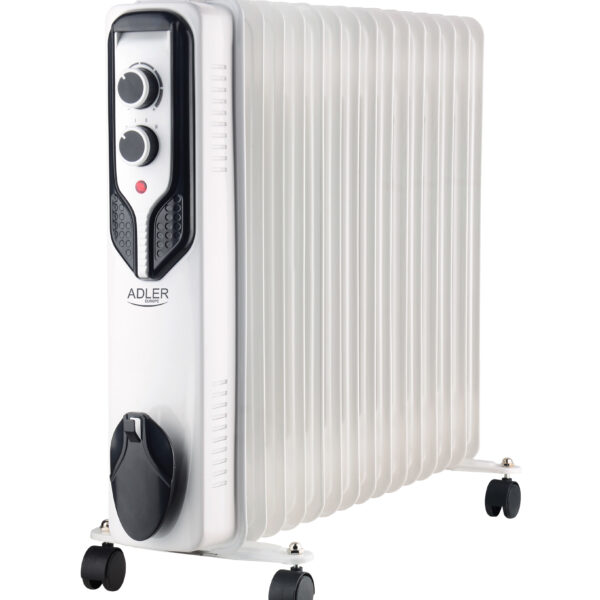 Adler | Oil-Filled Radiator | AD 7819 | Oil Filled Radiator | 2500 W | Number of power levels 3 | White