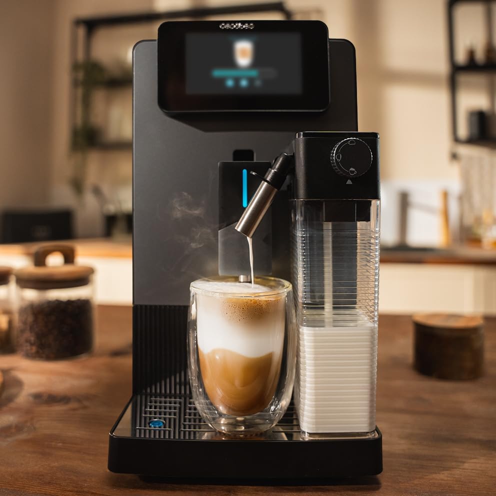Cecotec Coffee machine | Cremmaet Latte Touch | Pump pressure 19 bar | Built-in milk frother | Super-automatic | Black | 1500 W - Image 4