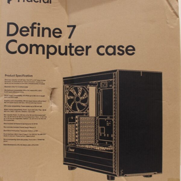 SALE OUT. Fractal Define 7 Black Solid | Fractal Design | Define 7 Solid | E-ATX | ATX | Black | DAMAGED PACKAGING