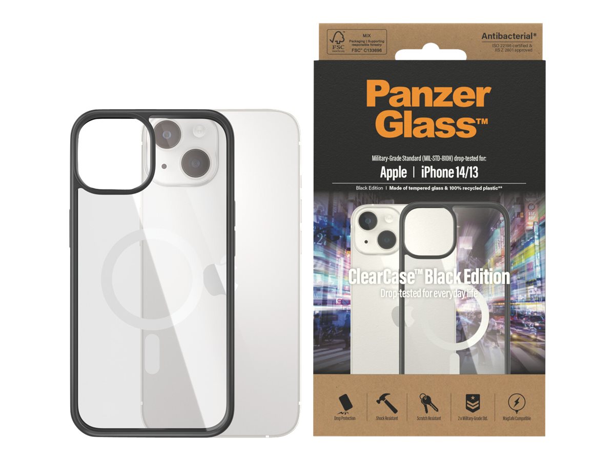 PanzerGlass | MagSafe Compatible | Back protection | Apple | iPhone 14/13 | Tempered glass | Black | MagSafe compatible; 2 x Military Grade Standard; 100% recycled frame material - Image 3