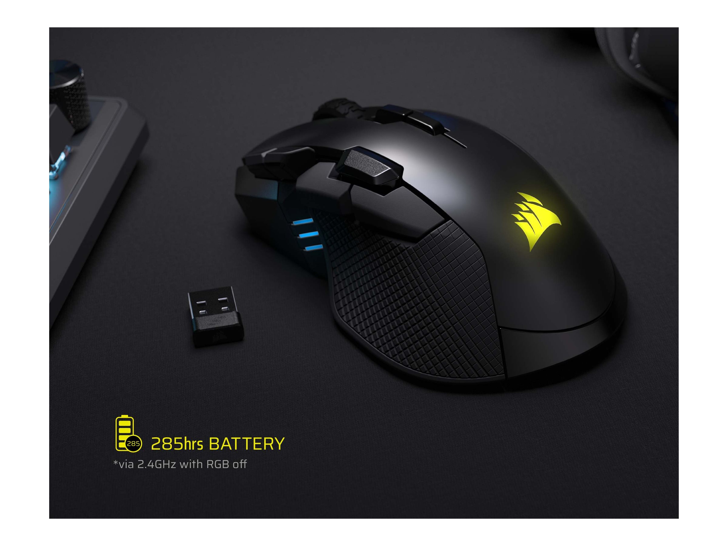 Corsair IRONCLAW SE | Gaming Mouse | Wireless/Wired | 2.4GHz, Bluetooth, USB-C | Black - Image 8