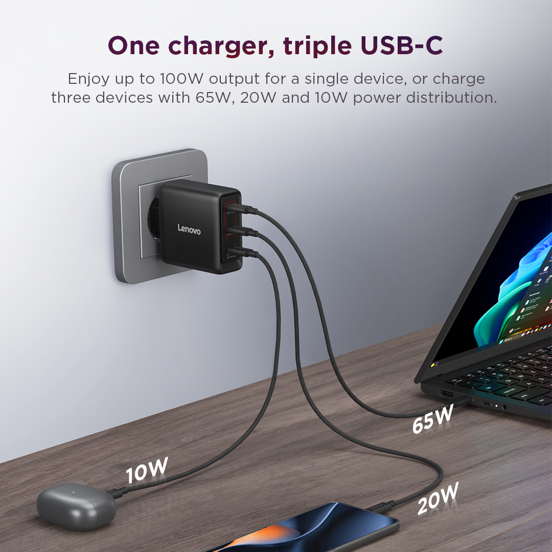 Lenovo Multi-port USB-C GaN Charger | 100 W - Image 12