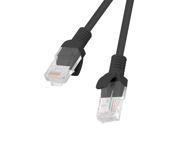 Lanberg Patchcord CAT.5E UTP 2M fluke passed 10-pack, Black | PCU5-20CC-0200-BK