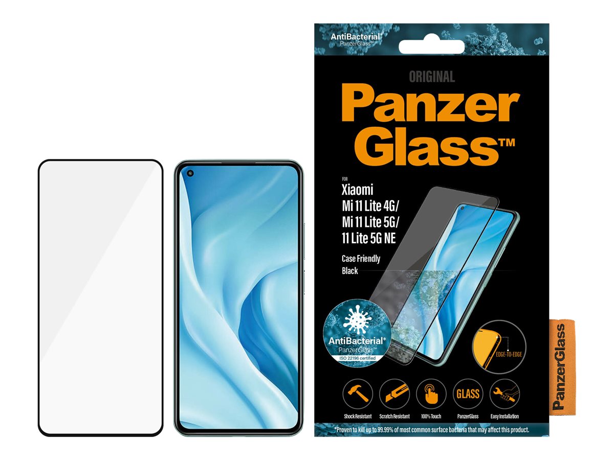 PanzerGlass | Screen protector | Xiaomi | Mi 11 Lite 4G/ 5G / 5G NE | Glass | Black | Protects the entire screen; Antibacterial glass; 100% touch; Shock absorbing - Image 11