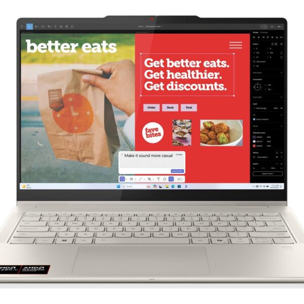 Lenovo Yoga 7 2-in-1 14AKP10 14 WUXGA Touch AMD Ryzen AI 7 345/16GB/512GB/AMD Radeon 840M/WIN11 Home/Nordic Backlit kbd/Seashell/2Y Warranty | Lenovo Warranty 24 month(s)