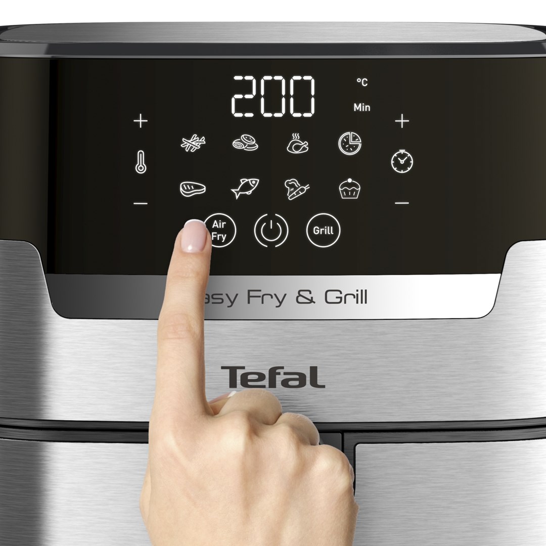TEFAL | Air Fryer with Grill | EY505D15 | Power 1400 W | Capacity 4.2 L | Stainless Steel - Image 6