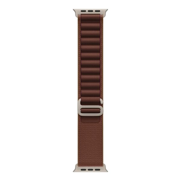 APPLE 49mm Burgundy Alpine Loop - Medium - Natural Titanium Finish | Apple