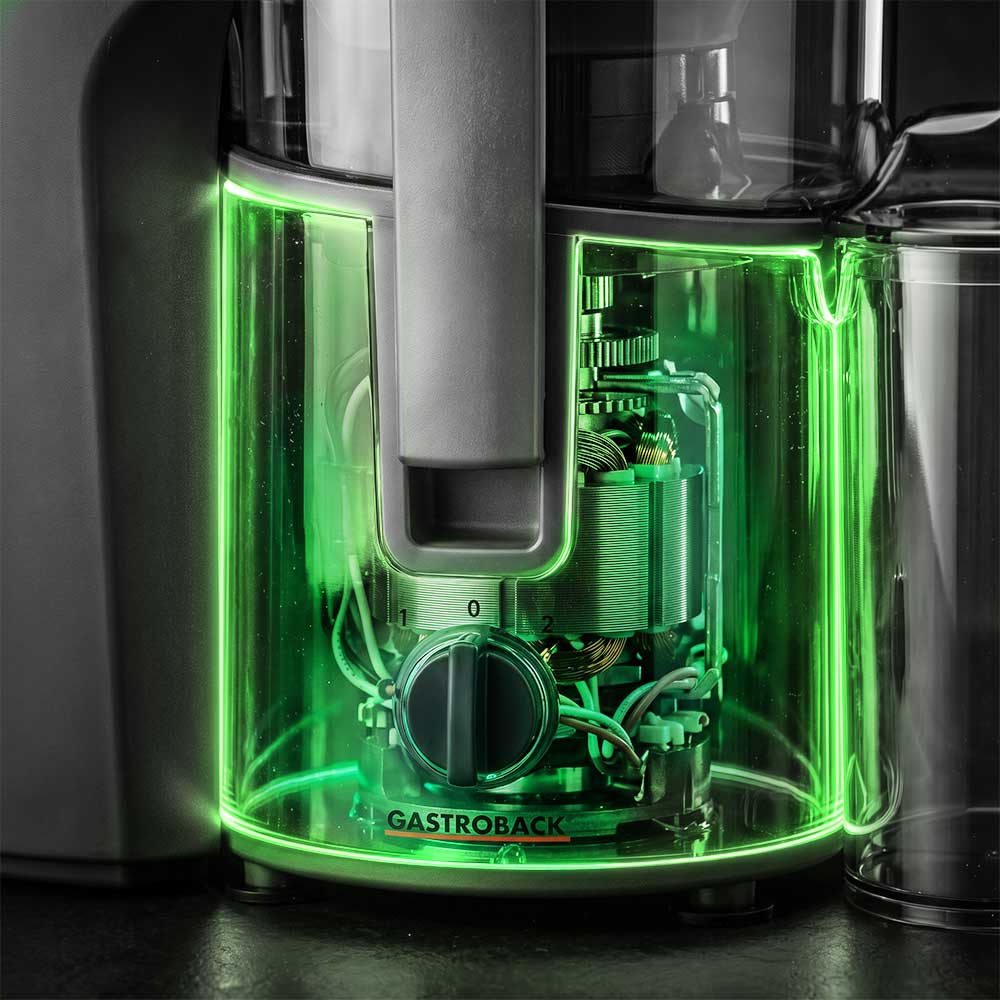 Gastroback Vital Juicer Plus | 40116 | Type Centrifugal juicer | Silver/Black | 800 W | Extra large fruit input | Number of speeds 2 - Image 3