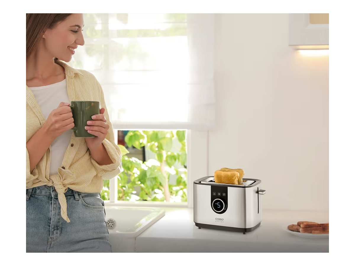 Caso 02769 Selection T2 Toaster for 2 slices + bun warmer, Stainless Steel | Caso - Image 3