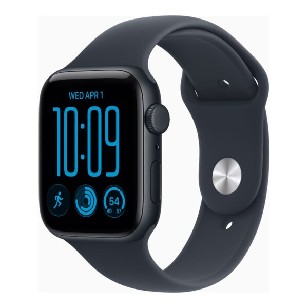 Apple Watch SE 3 GPS + Cellular 44mm Midnight Aluminium Case with Navy Blue Sport Band - M/L | Apple