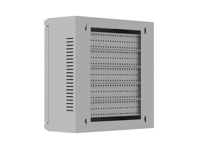 Lanberg TPR 10" Installation Enclosure with Mesh Plate 340X340X140, Grey (assembled) - Image 9