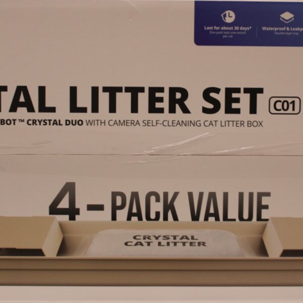 SALE OUT. | PETKIT Crystal Litter for Purobot Crystal Duo, 4 bags | DAMAGED PACKAGING