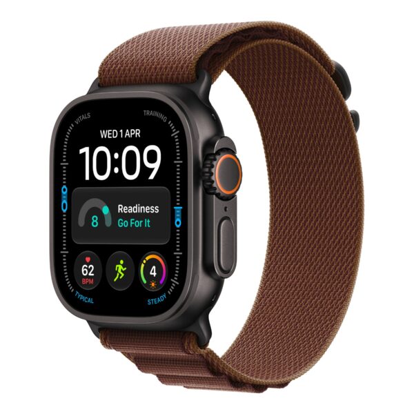 Apple Watch Ultra 4 GPS + Cellular 49mm Black Titanium Case with Burgundy Alpine Loop - M | Apple