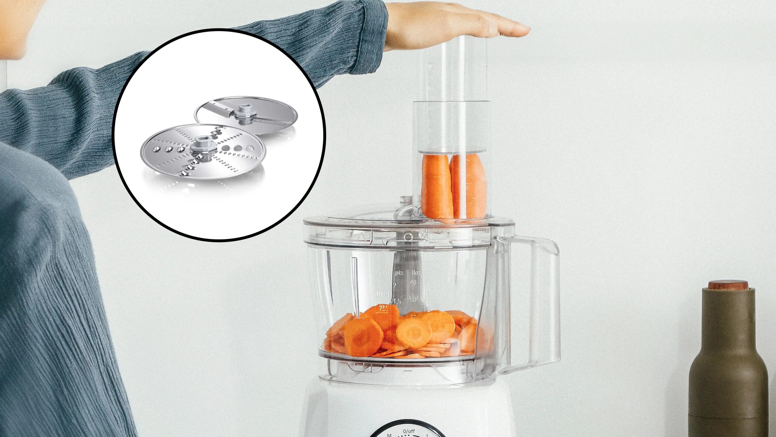 Bosch Food Processor | MCM3230W MultiTalent 3 | 800 W | Number of speeds 2 | Bowl capacity 2.3 L | White - Image 5