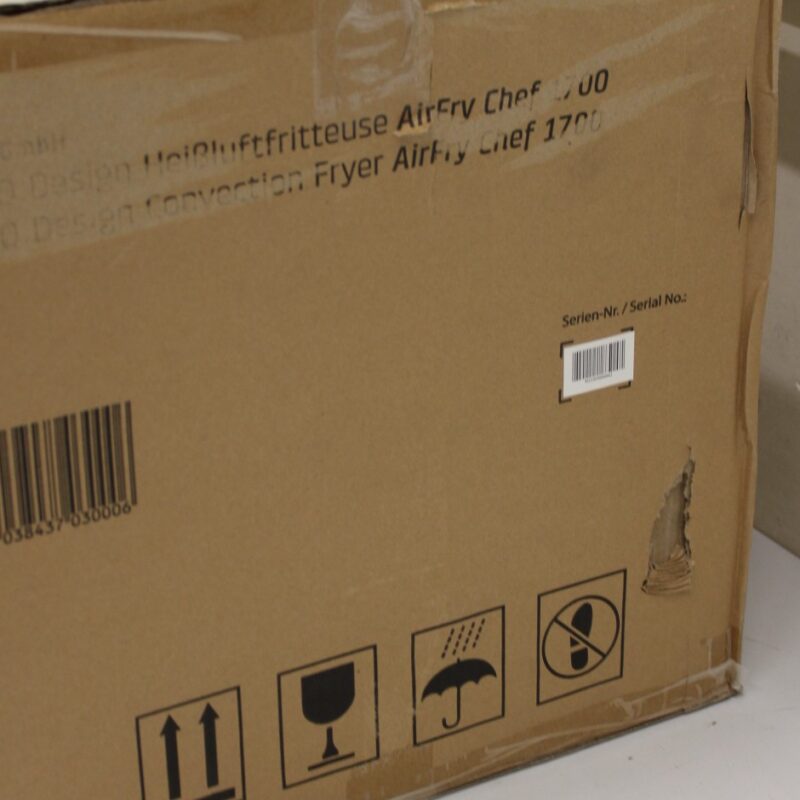 SALE OUT. | Caso | Air Fryer | 03000 AirFry Chef 1700 | Power 1700 W | Capacity 22 L | Black | DAMAGED PACKAGING | 24 month(s) - Image 2