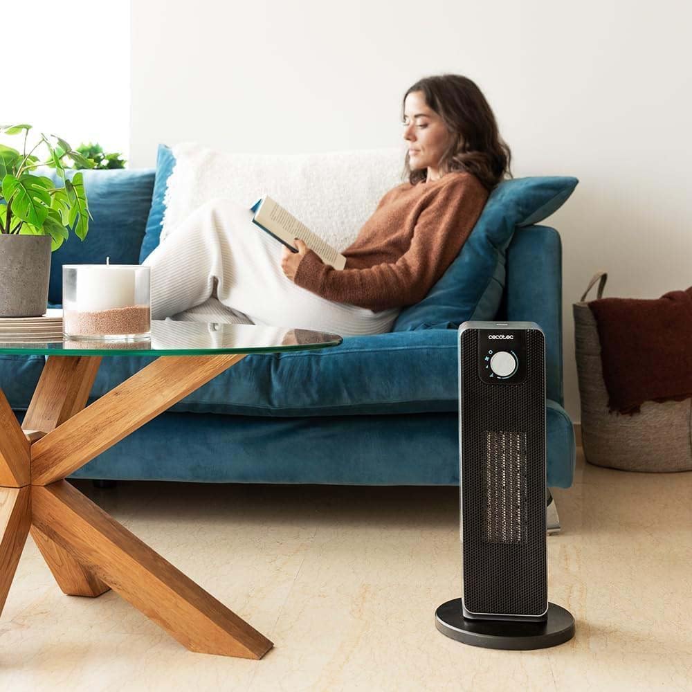 Cecotec ReadyWarm 2000 Max Ceramic Rotate | Ceramic Heater | 2000 W | Number of power levels 3 | Suitable for rooms up to 20 m² | Black - Image 2