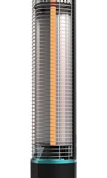 Cecotec ReadyWarm 1000 Power Tower | Halogen Heater | 1000 W | Number of power levels 2 | Black | IP55