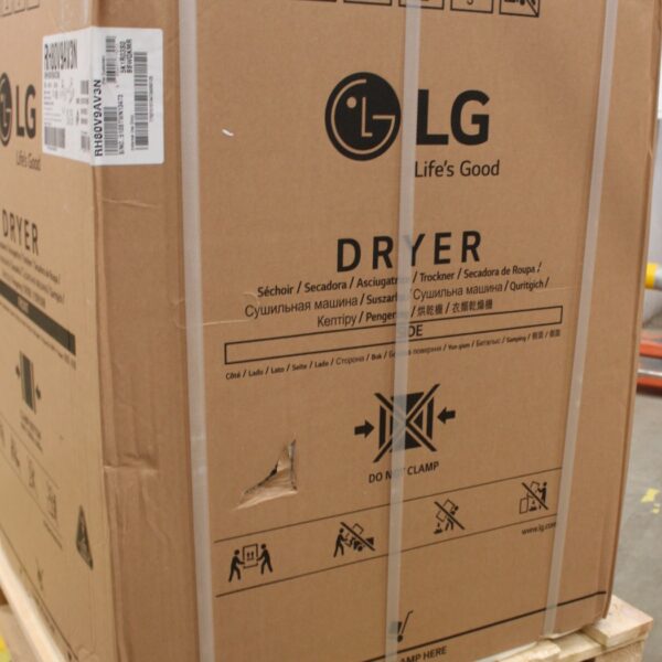 SALE OUT. | LG Dryer Machine | RH80V9AV3N | Energy efficiency class C | Front loading | 8 kg | LED | Depth 69 cm | Wi-Fi | White | DAMAGED PACKAGING AND RIGHT SIDE, DENTED FRONT (BOTTOM)