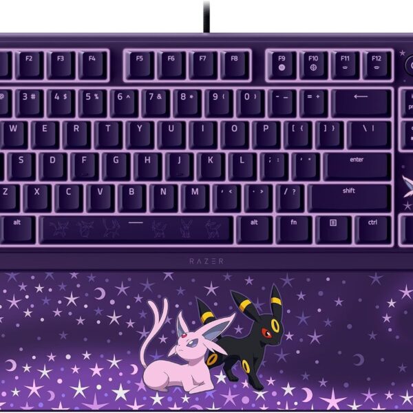 Razer Ornata V3 Tenkeyless | Gaming keyboard | Wired | US | Razer Mecha-Membrane Switches | Wrist Rest | Pokémon Espeon/Umbreon Edition