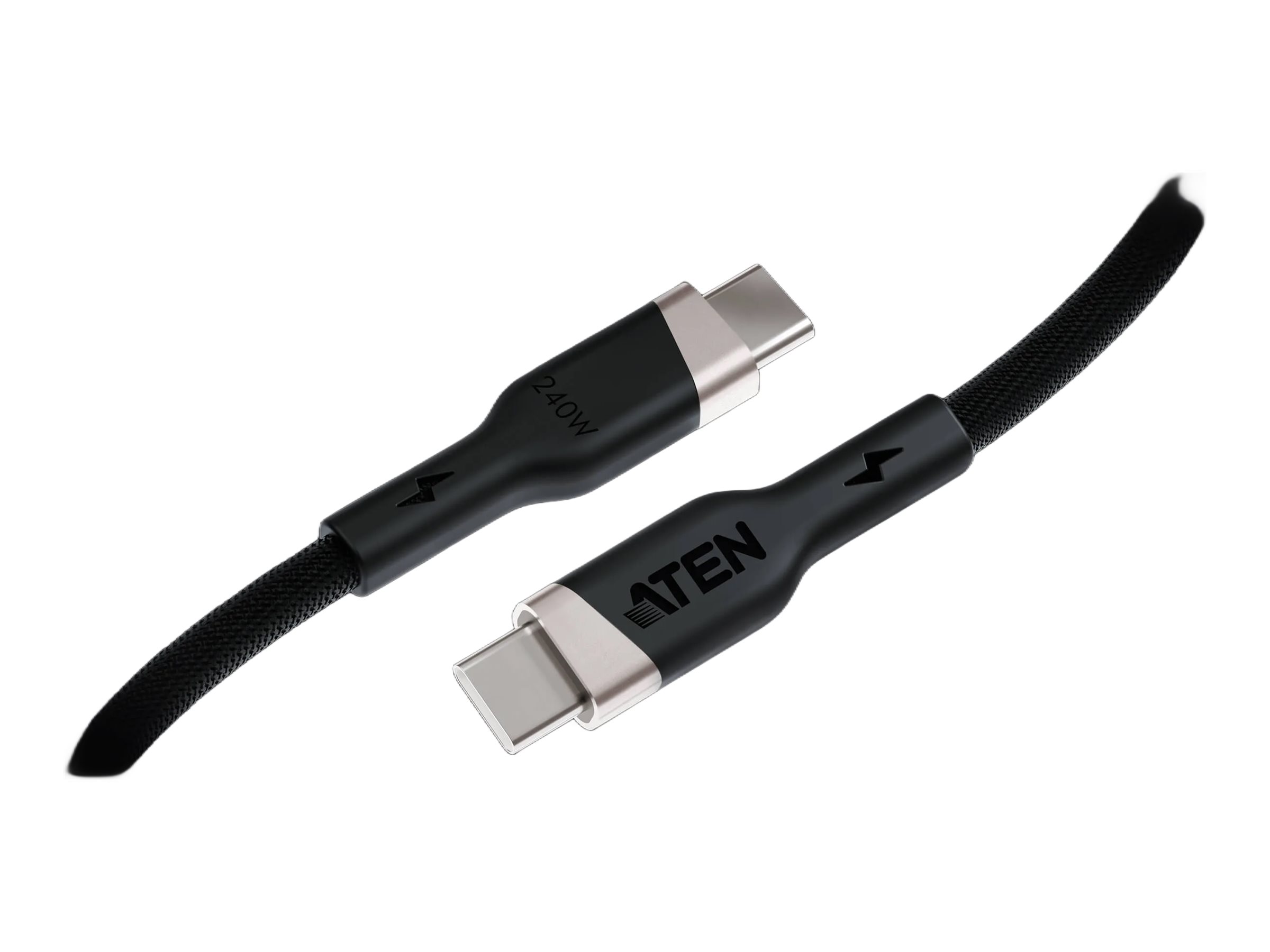 Aten 240W USB-C to USB-C Braided Charging Cable, 1 m | 2L-3101P240 | USB-C to USB-C - Image 2