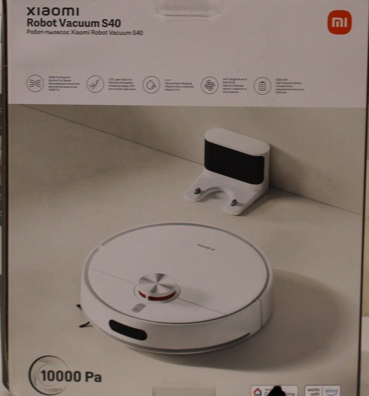 SALE OUT. Xiaomi Robot Vacuum S40 EU | Xiaomi Robot Vacuum S40 EU | Wet&Dry | 5200 mAh | Dust capacity 0.52 L | 10000 Pa | White | DAMAGED PACKAGING | 24 month(s) - Image 2