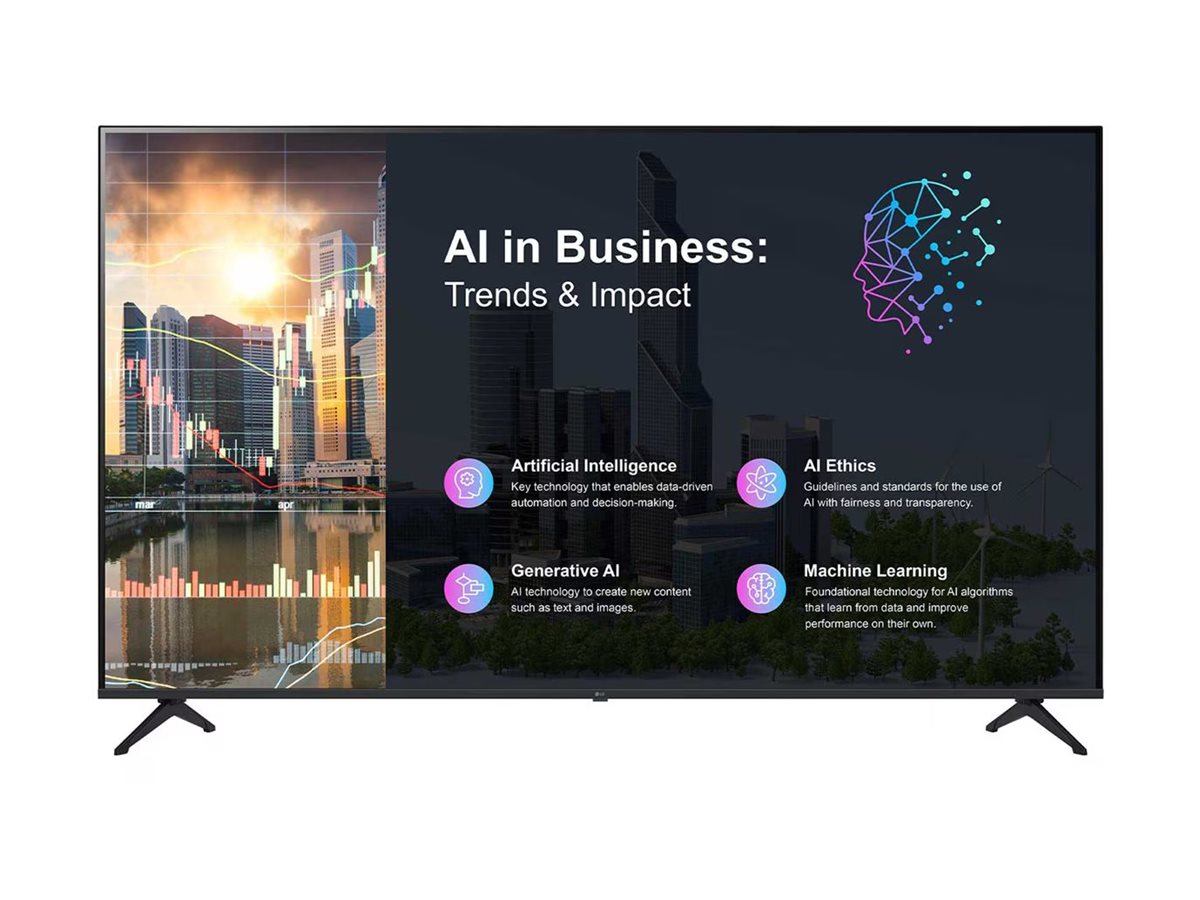 LG 75PK640S0LA | Digital signage | 75 " | Landscape | 16/7 | webOS | Wi-Fi | 8 ms | 1000000:1 | 300 cd/m²
