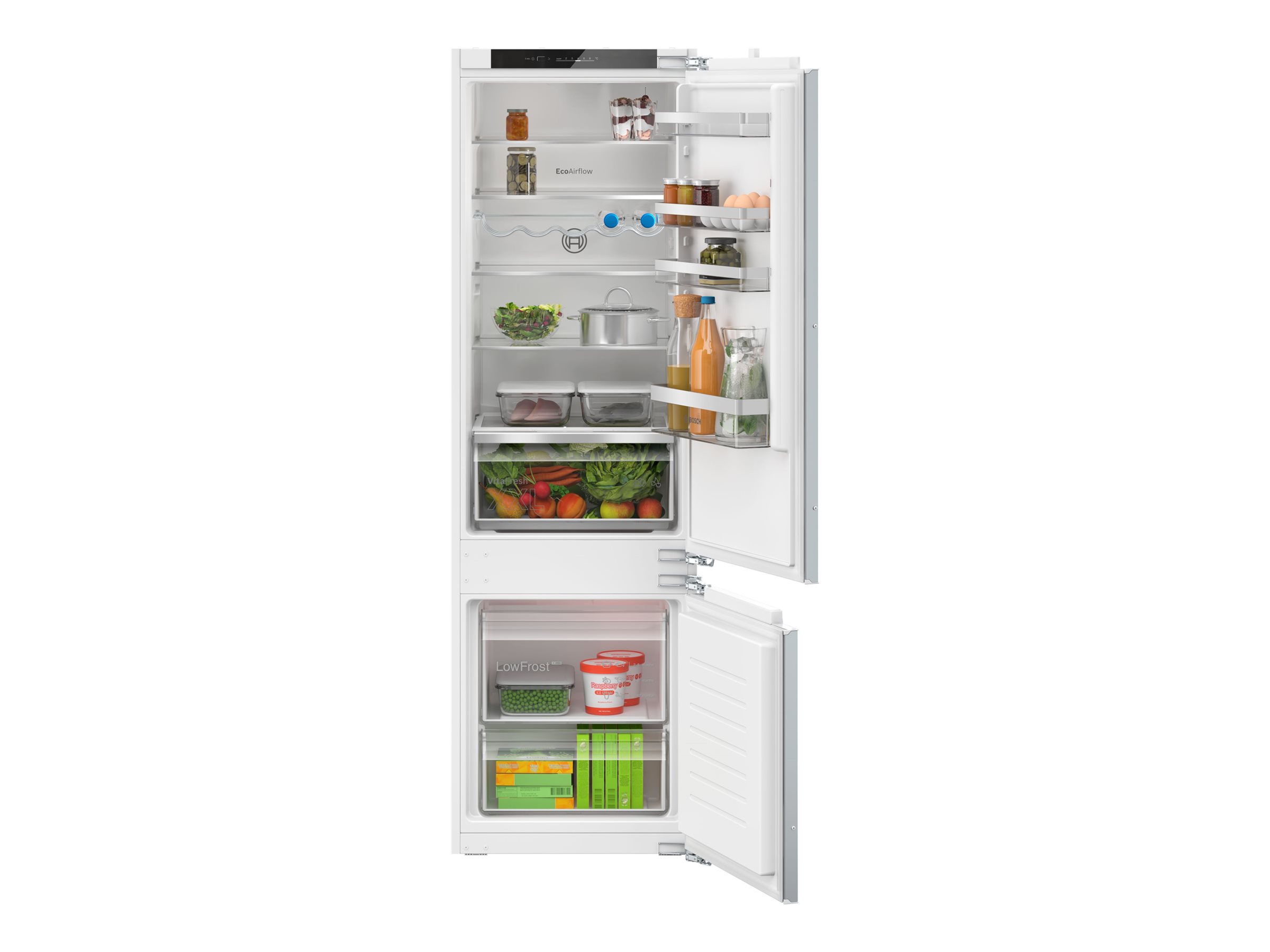 Bosch Refrigerator | KIV87VFE0 | Energy efficiency class E | Built-in | Combi | Height 177.2 cm | Fridge net capacity 200 L | Freezer net capacity 70 L | 35 dB | White - Image 2