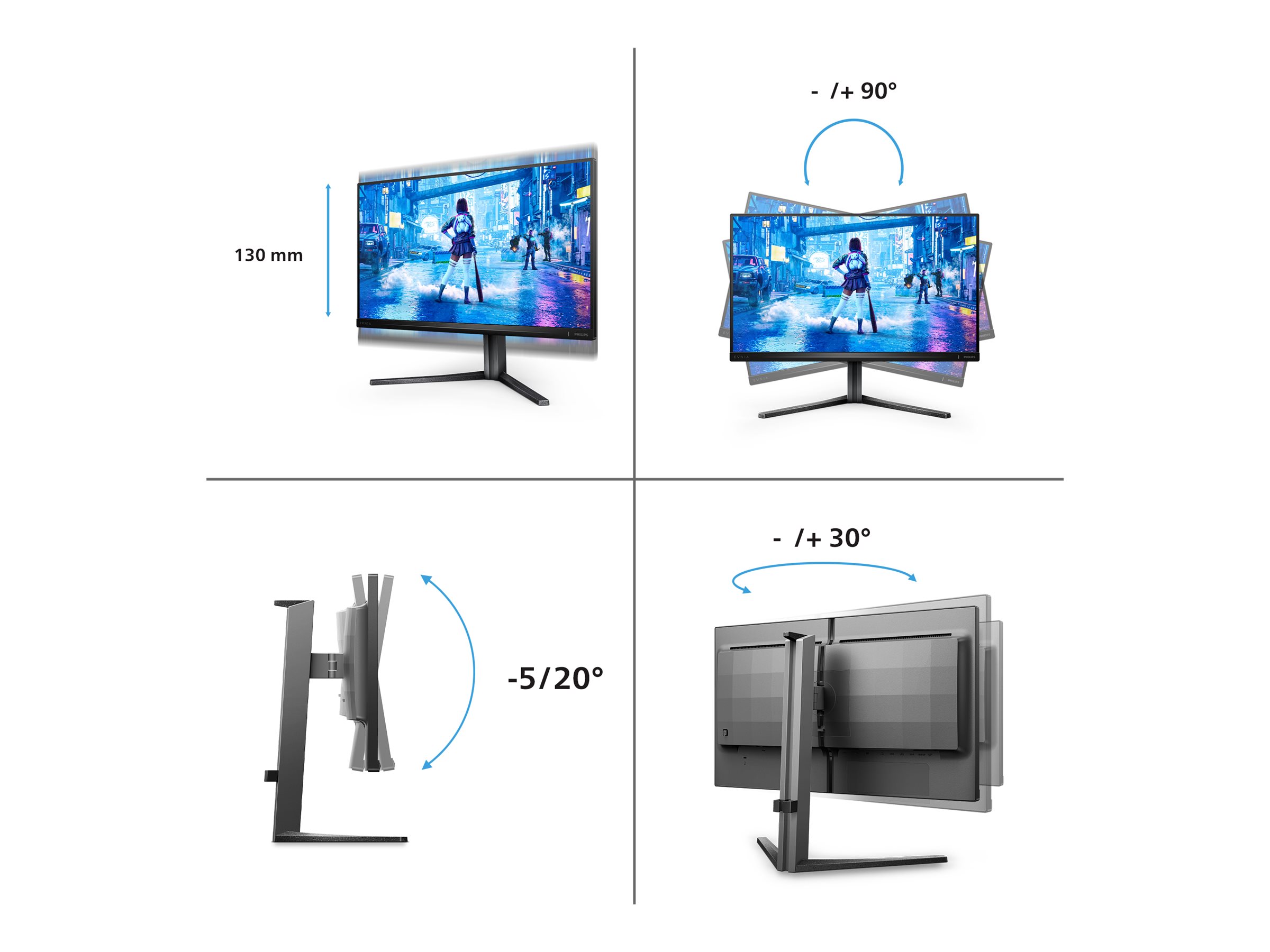 Philips | Gaming Monitor | 25M2N5200P/00 | 24.5 " | IPS | FHD | 16:9 | 280 Hz | 1 ms | 1920 x 1080 | 400 cd/m² | HDMI ports quantity 2 | Black - Image 93