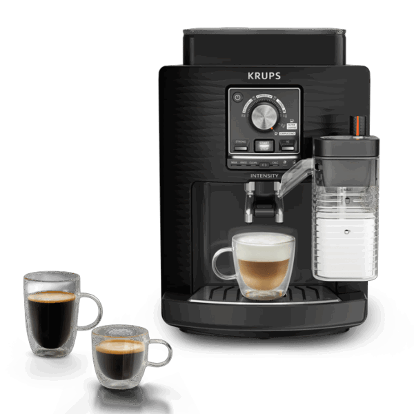 Krups Coffee machine | EA5028E0 Intensity Milk | Pump pressure 15 bar | Built-in milk frother | Fully Automatic | 1450 W | Black