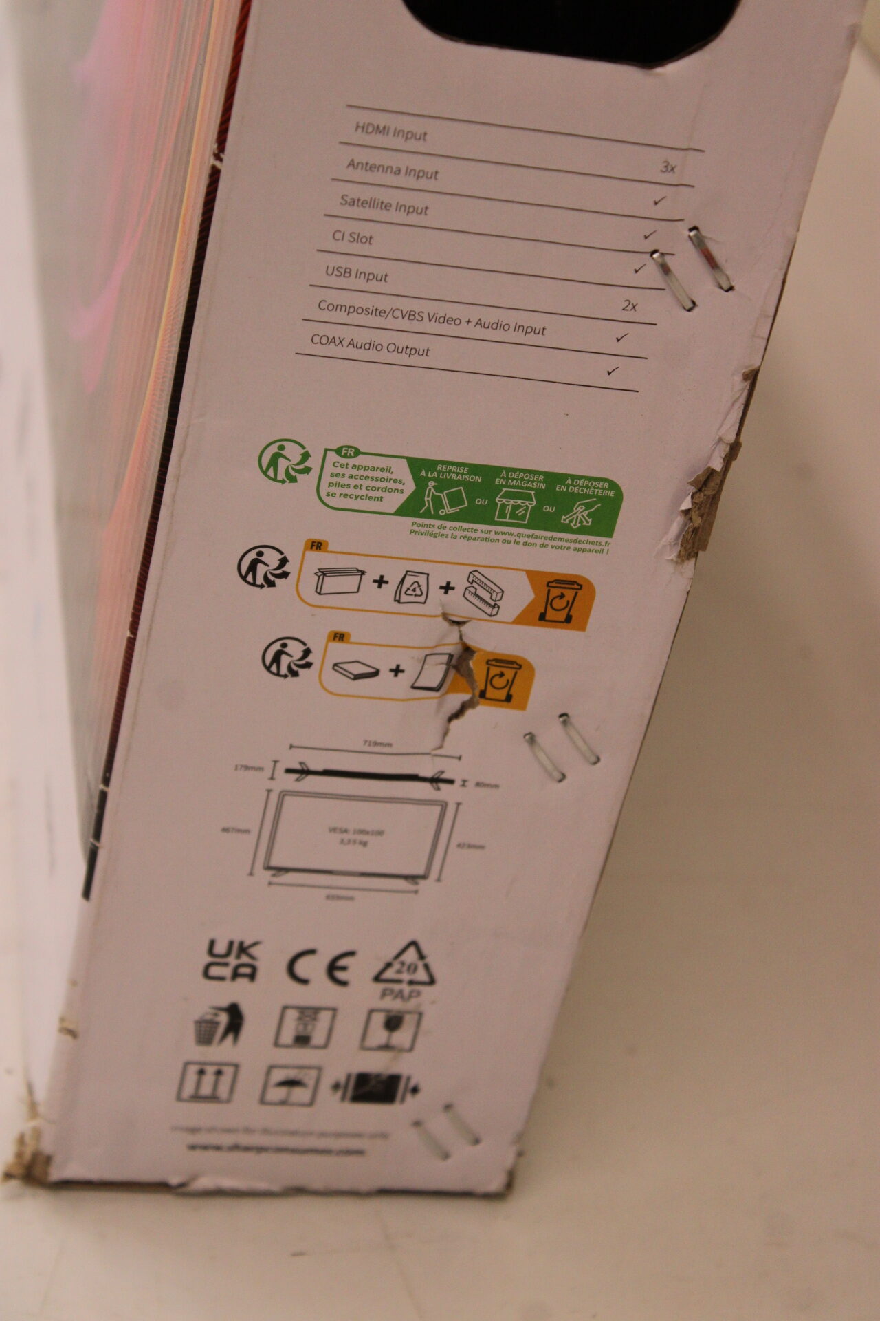 SALE OUT. Sharp 32HA1205E 32” (81cm) HD Ready TV | SALE OUT. | Sharp 32HA1205E | 32 | HD | Black | DAMAGED PACKAGING, UNPACKED - Image 3