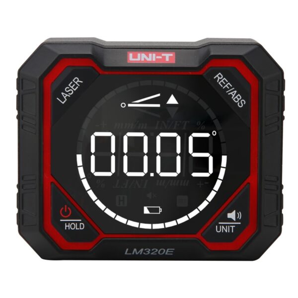 UNI-T LM320E Digital Angle Gauge, 4 × 90°, Color Display, 2 Magnetic Bases, 2 Laser Beams