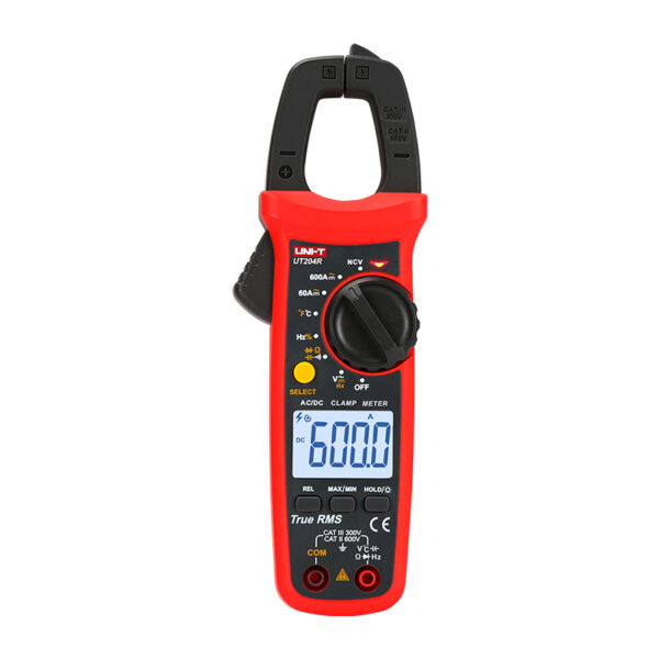 UNI-T UT204R Clamp Meter, CAT II / CAT III, Frequency, Temperature, Continuity, Diode and Resistance Measurement
