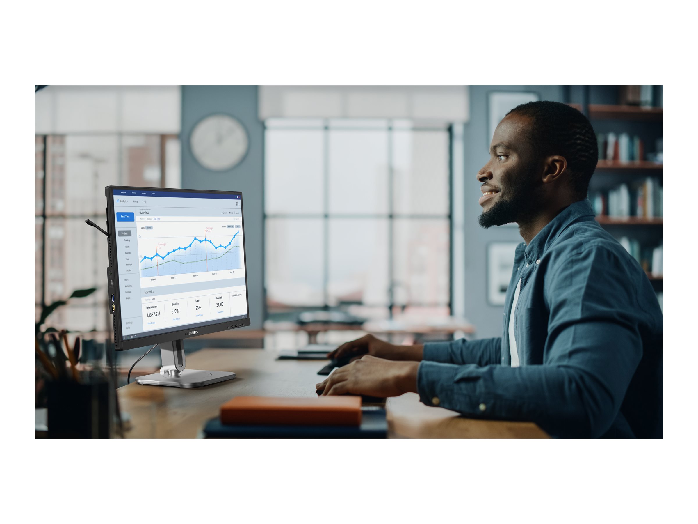 PHILIPS Business Monitor 24B2N4200/00 IPS 24" IPS 1920x1080/16:9/4ms/300cd/m2/HDMI DisplayPort Audio Out | Philips - Image 10