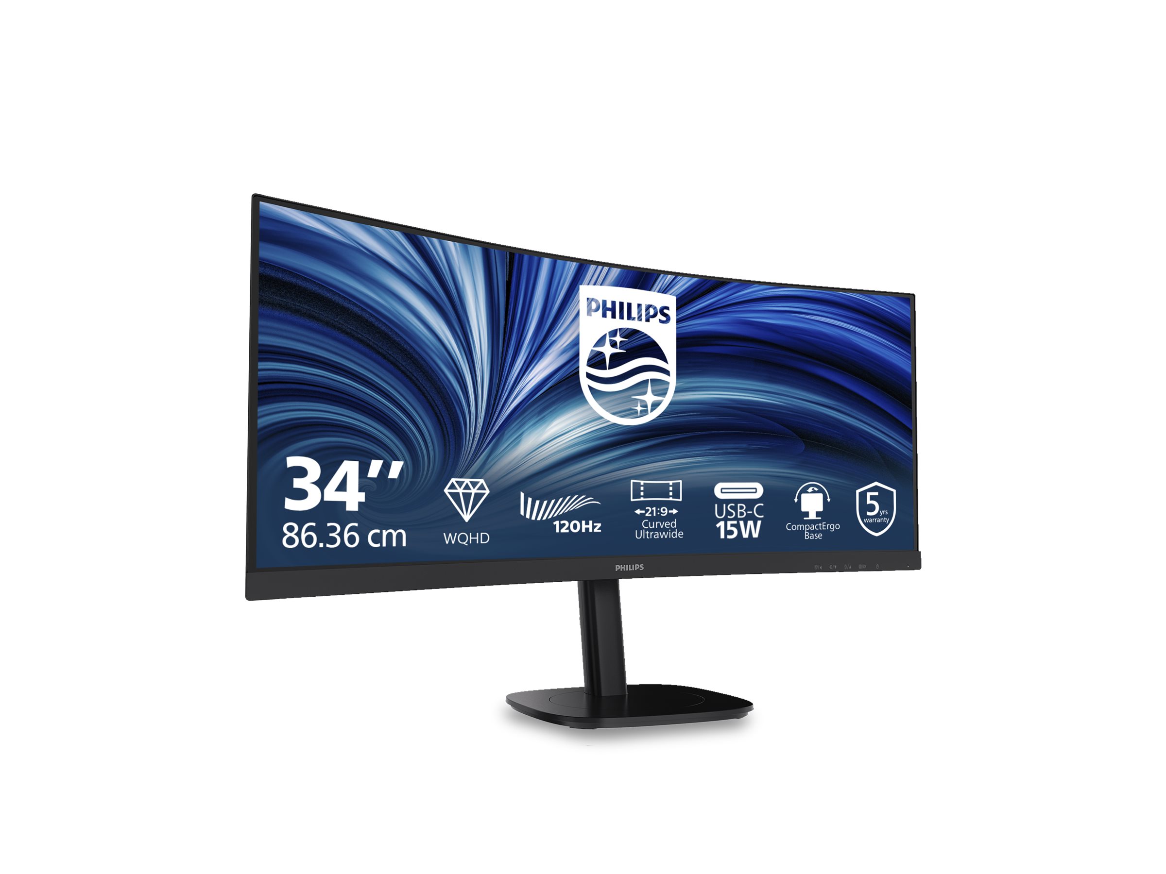 PHILIPS Curved Business Monitor 34B2N3500C/00 34" 3440x1440/21:9/350cd/m²/4ms/HDMI DisplayPort USB Audio Out | Philips - Image 2