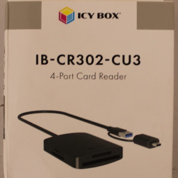 SALE OUT. | Raidsonic 4-in-1 Card Reader with USB 3.2 Gen 1 Type-A + Type-C | IB-CR302-CU3 | DAMAGED PACKAGING