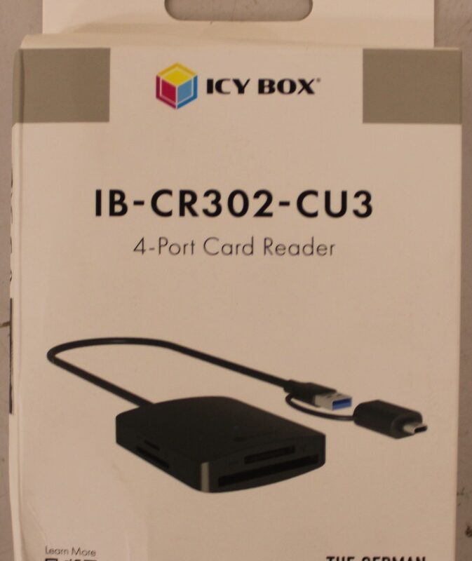 SALE OUT. | Raidsonic 4-in-1 Card Reader with USB 3.2 Gen 1 Type-A + Type-C | IB-CR302-CU3 | DAMAGED PACKAGING