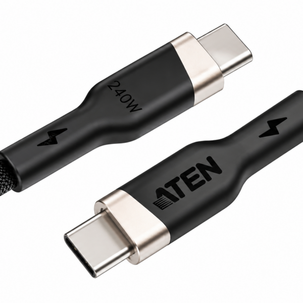 Aten 240W USB-C to USB-C Braided Charging Cable, 2 m | 2L-3102P240 | USB-C to USB-C