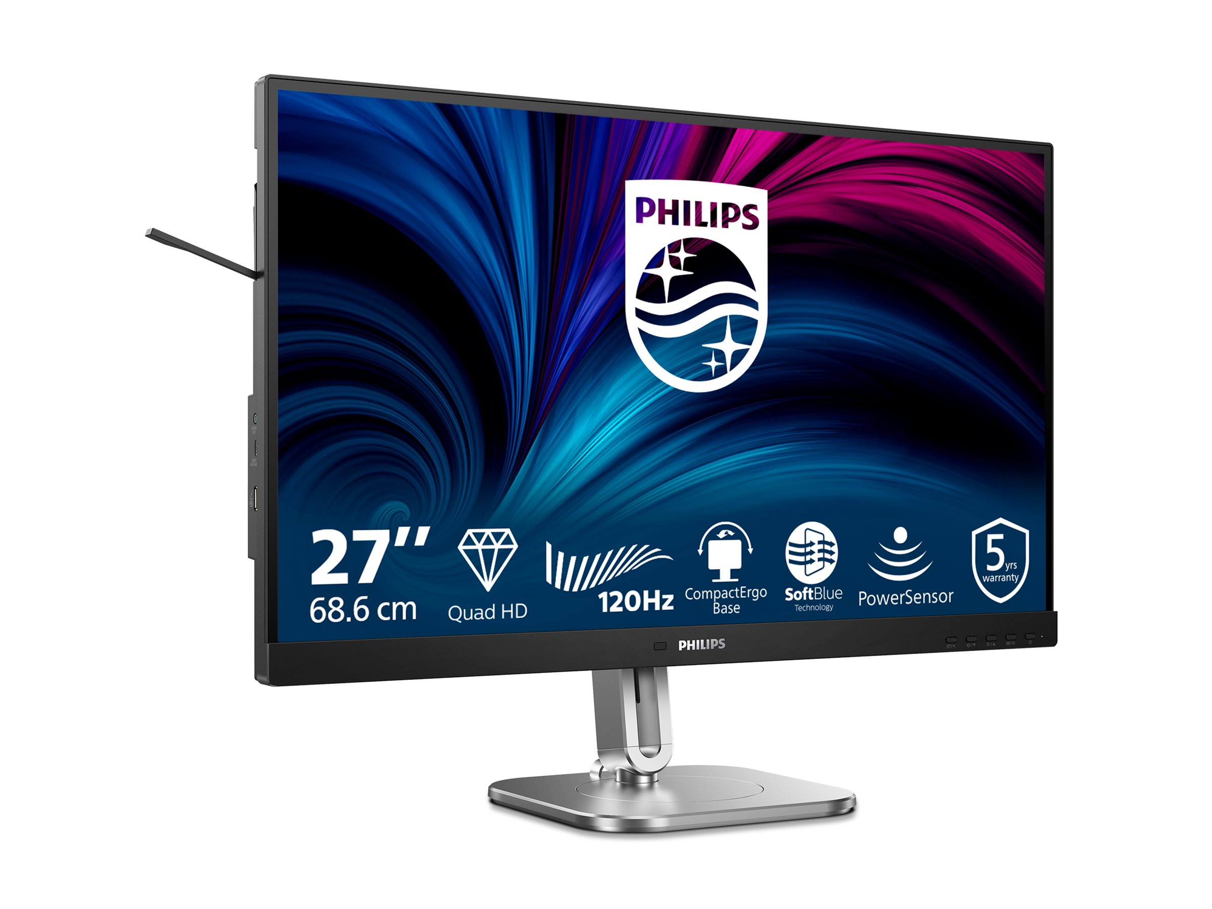 PHILIPS Business Monitor 27B2N4500/00 IPS 27" IPS 2560x1440/16:9/4ms/350cd/m2/HDMI DisplayPort USB Audio Out | Philips