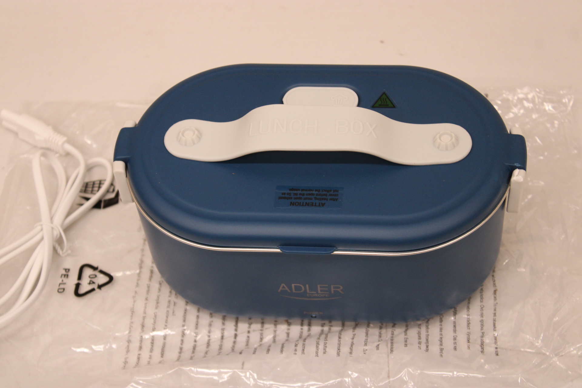 SALE OUT. | Adler Electric Lunch Box | AD 4505 | Material Plastic | Blue | DAMAGED PACKAGING AND PLASTIC, SCRATCHED - Image 2