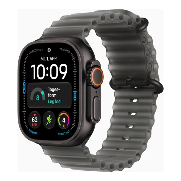 Apple Watch Ultra 4 GPS + Cellular 49mm Black Titanium Case with Translucent Black Ocean Band | Apple