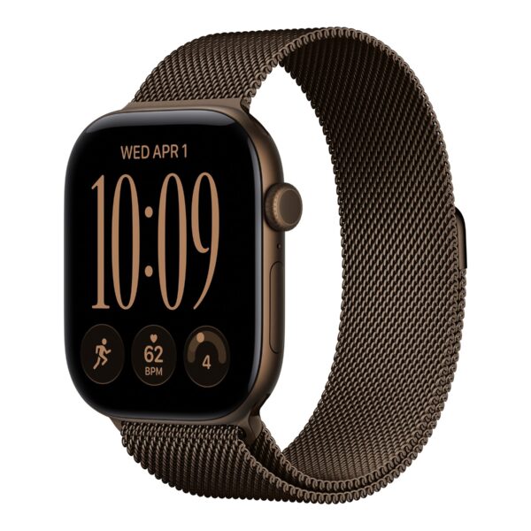Apple Watch Series 12 GPS + Cellular 46mm Dark Bronze Aluminium Case with Dark Bronze Milanese Loop - M/L | Apple