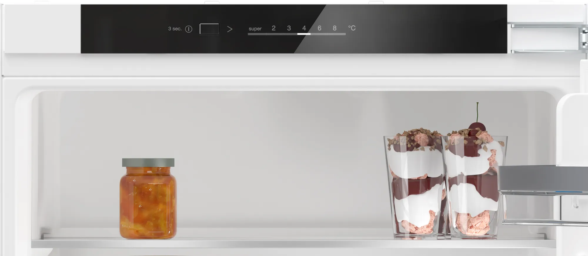 Bosch Refrigerator | KIV87VFE0 | Energy efficiency class E | Built-in | Combi | Height 177.2 cm | Fridge net capacity 200 L | Freezer net capacity 70 L | 35 dB | White - Image 3