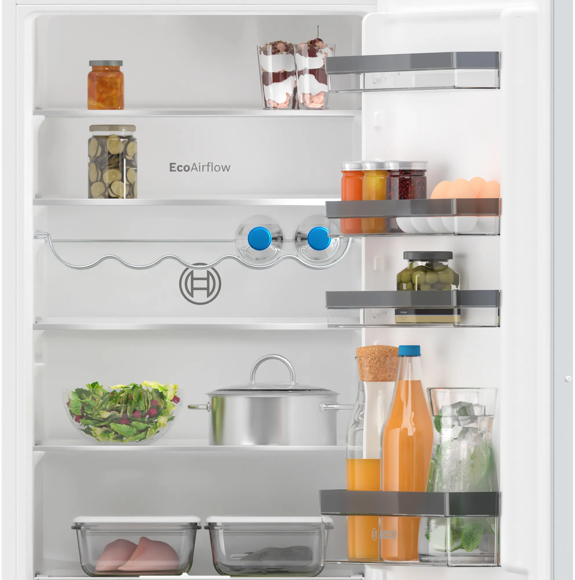 Bosch Refrigerator | KIV87VFE0 | Energy efficiency class E | Built-in | Combi | Height 177.2 cm | Fridge net capacity 200 L | Freezer net capacity 70 L | 35 dB | White - Image 4