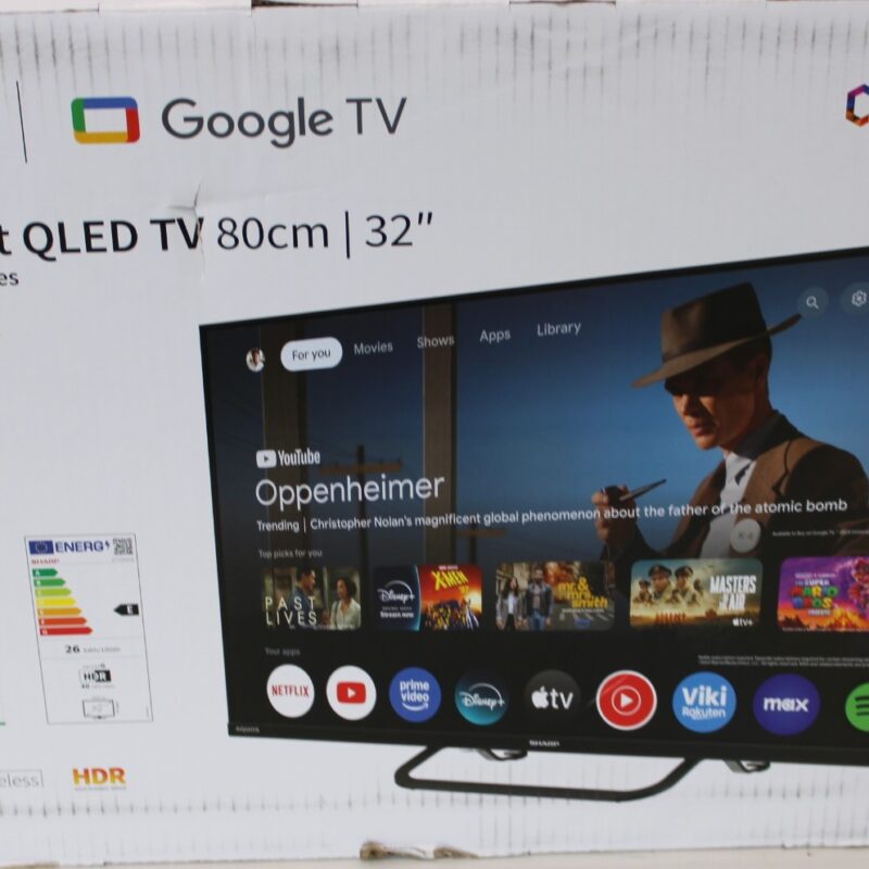 SALE OUT. Sharp 32HF3865E 32" (81cm) QLED Full HD Google TV | SALE OUT. | Sharp 32HF3865E | 32 | Smart TV | Google TV | DAMAGED PACKAGING