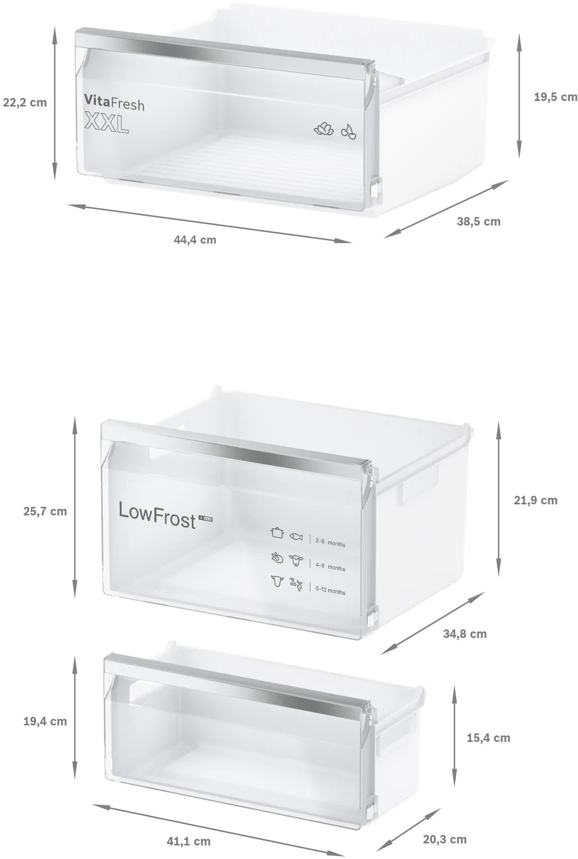 Bosch Refrigerator | KIV87VFE0 | Energy efficiency class E | Built-in | Combi | Height 177.2 cm | Fridge net capacity 200 L | Freezer net capacity 70 L | 35 dB | White - Image 7