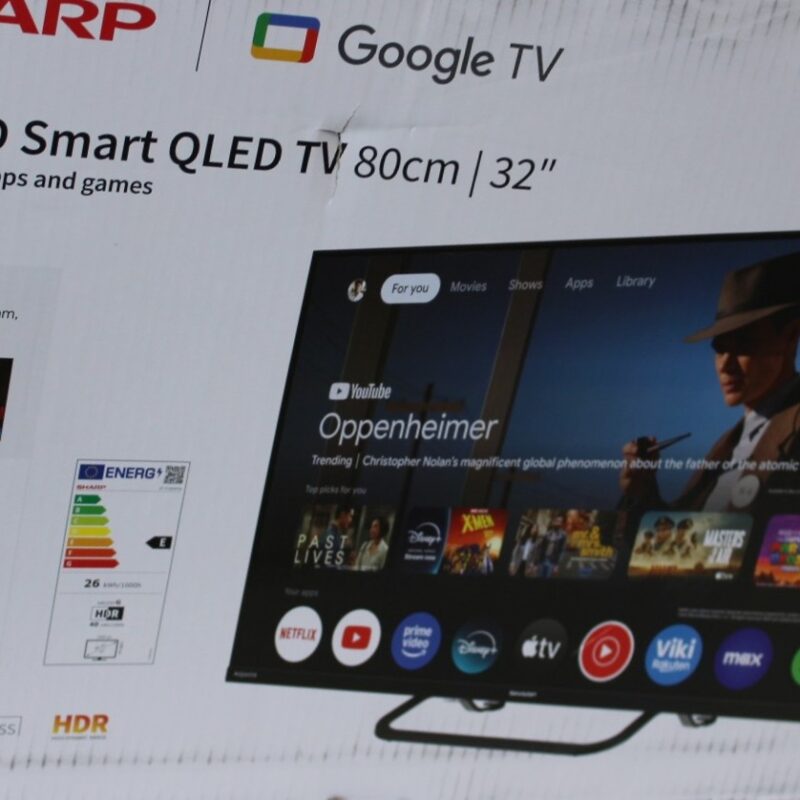 SALE OUT. Sharp 32HF3865E 32" (81cm) QLED Full HD Google TV | SALE OUT. | Sharp 32HF3865E | 32 | Smart TV | Google TV | DAMAGED PACKAGING - Image 2
